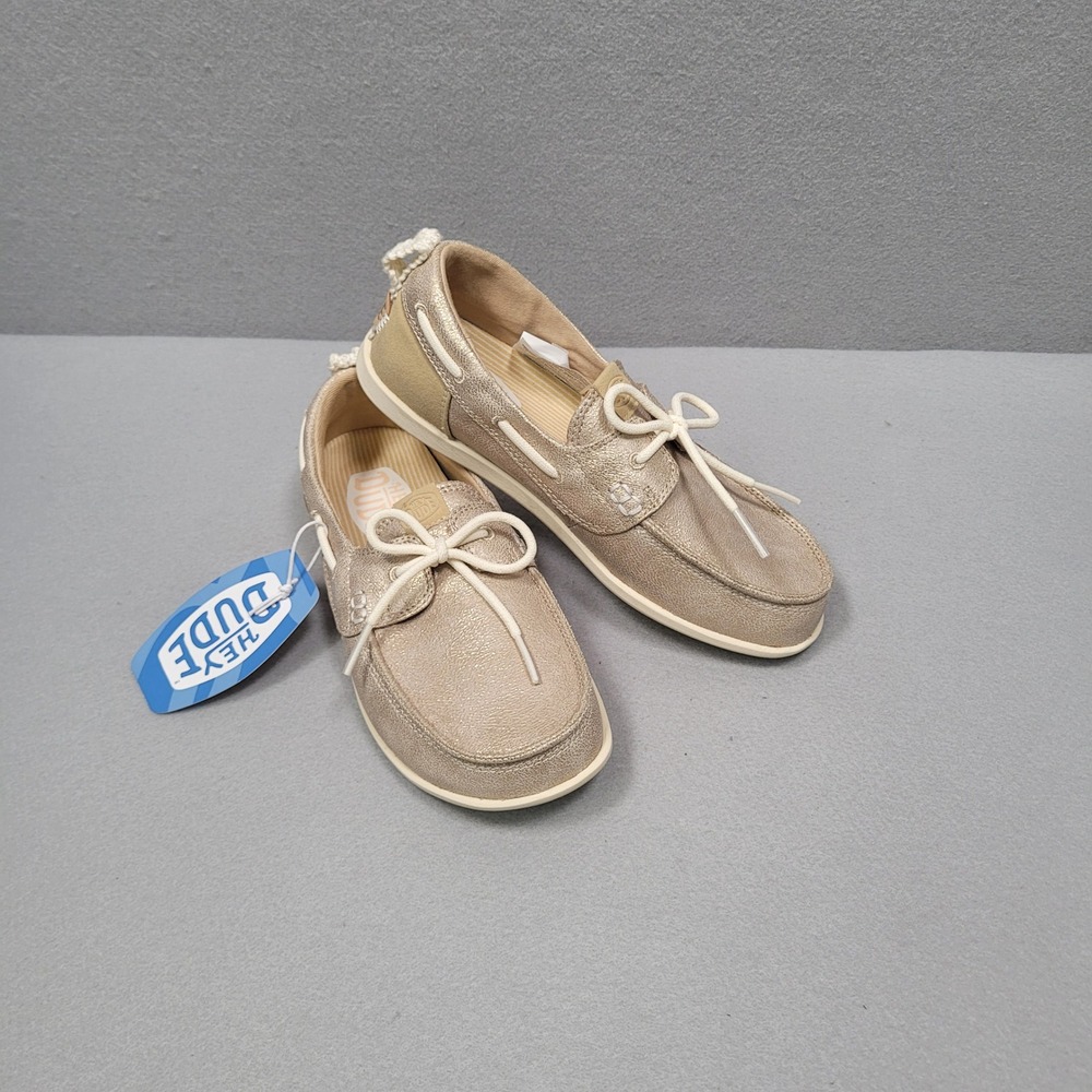Hey Dude Harbor Breeze Lo Classic PLTM Platinum Shoes W6 45199-018